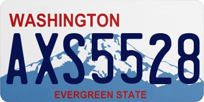 WA license plate AXS5528