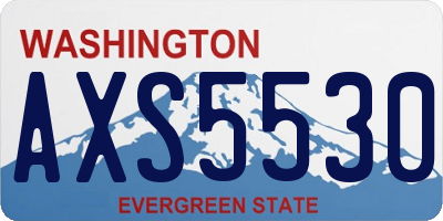 WA license plate AXS5530