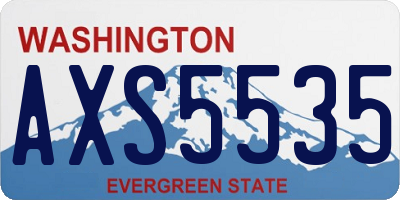 WA license plate AXS5535
