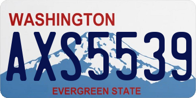 WA license plate AXS5539