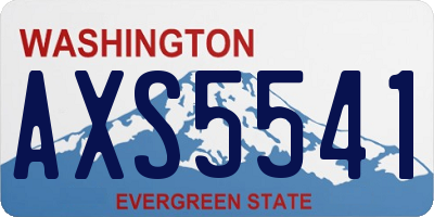 WA license plate AXS5541