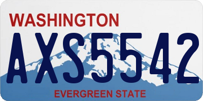 WA license plate AXS5542