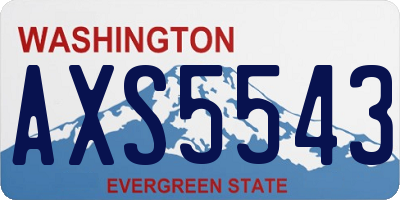 WA license plate AXS5543