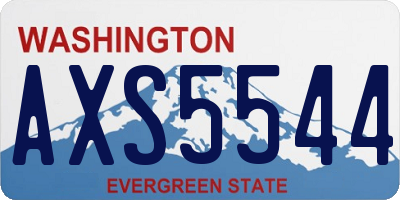 WA license plate AXS5544