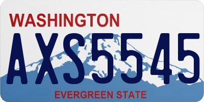 WA license plate AXS5545