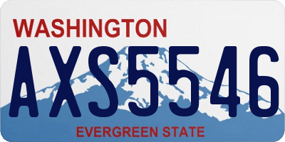 WA license plate AXS5546