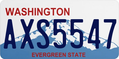 WA license plate AXS5547