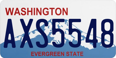 WA license plate AXS5548
