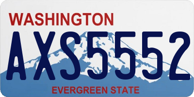 WA license plate AXS5552