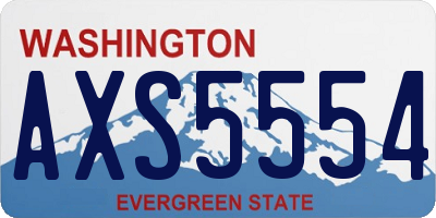 WA license plate AXS5554