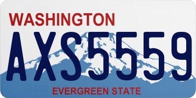 WA license plate AXS5559