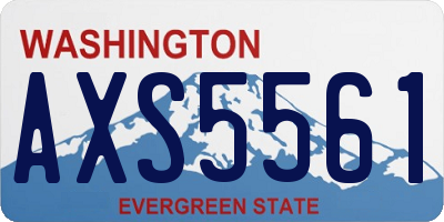 WA license plate AXS5561
