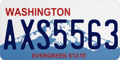 WA license plate AXS5563