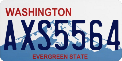 WA license plate AXS5564