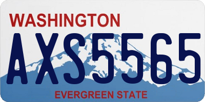 WA license plate AXS5565