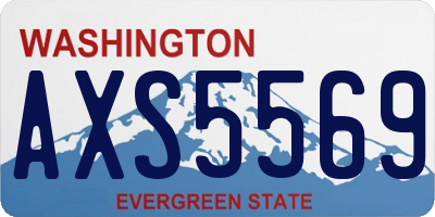 WA license plate AXS5569