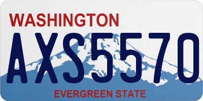 WA license plate AXS5570