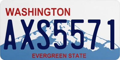 WA license plate AXS5571