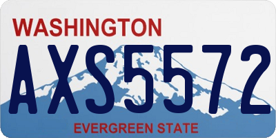 WA license plate AXS5572