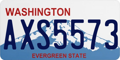 WA license plate AXS5573