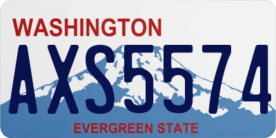 WA license plate AXS5574
