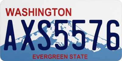 WA license plate AXS5576