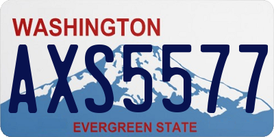 WA license plate AXS5577