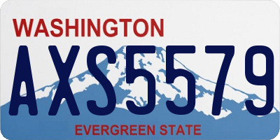 WA license plate AXS5579
