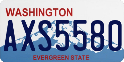 WA license plate AXS5580