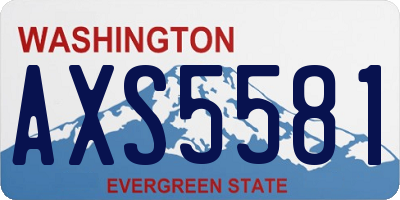 WA license plate AXS5581