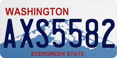 WA license plate AXS5582