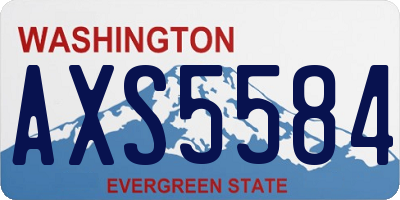WA license plate AXS5584