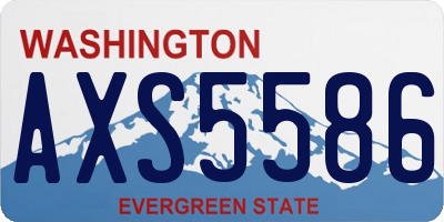 WA license plate AXS5586