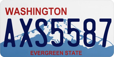 WA license plate AXS5587