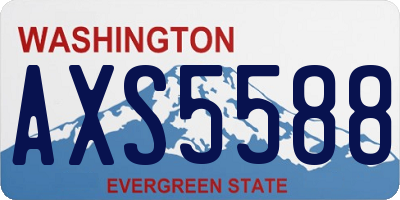 WA license plate AXS5588