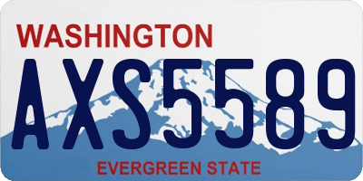WA license plate AXS5589