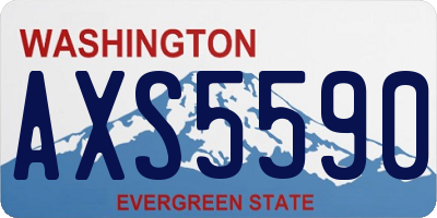WA license plate AXS5590