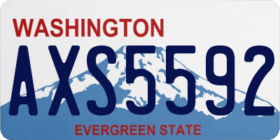 WA license plate AXS5592