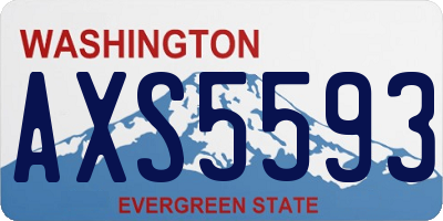 WA license plate AXS5593