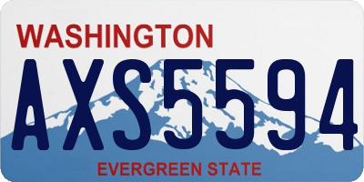 WA license plate AXS5594
