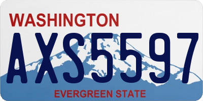 WA license plate AXS5597