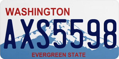 WA license plate AXS5598
