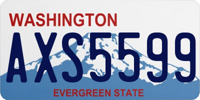 WA license plate AXS5599