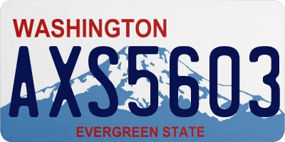 WA license plate AXS5603