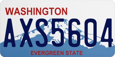 WA license plate AXS5604
