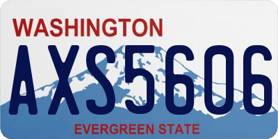 WA license plate AXS5606