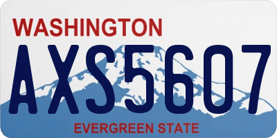 WA license plate AXS5607