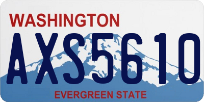 WA license plate AXS5610
