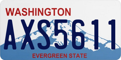 WA license plate AXS5611