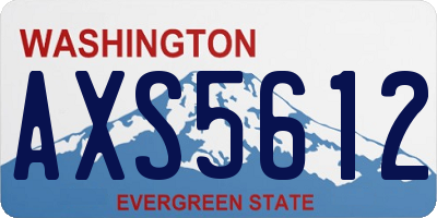 WA license plate AXS5612